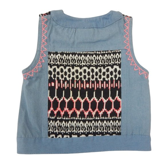 Nicole Miller Embroidered Button Up Vest Girls Size 3T - Picture 8 of 12